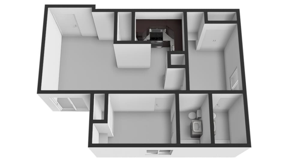 Floor Plan - 2 Bedroom / 2 Bath