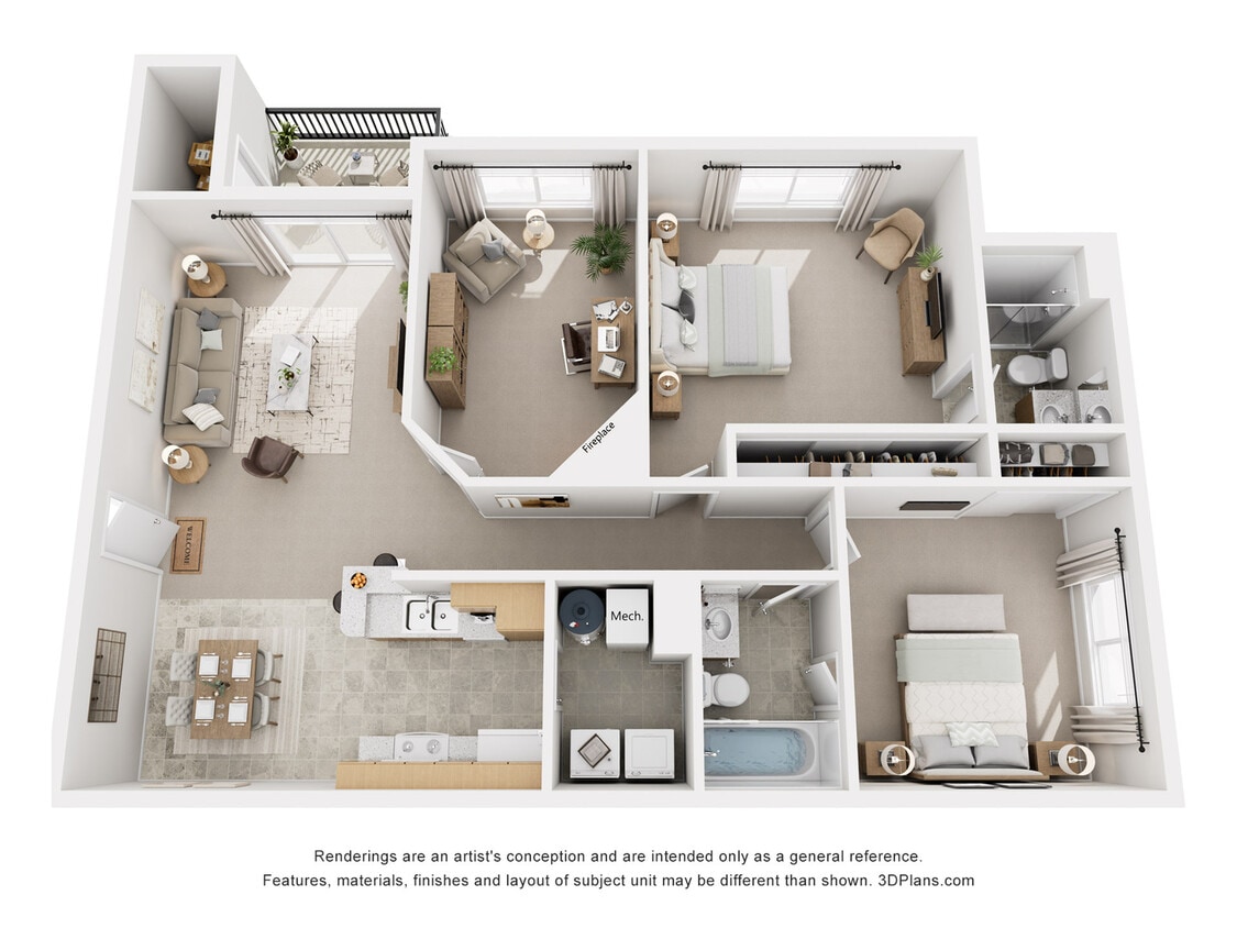 Quail Cove_Acadia_Den_Classic Scheme - 2B2B Den LR