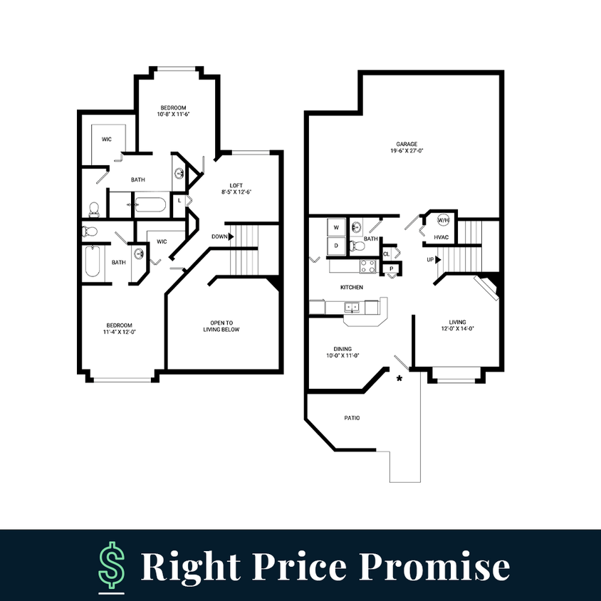 Floor Plan - Castle Townhome