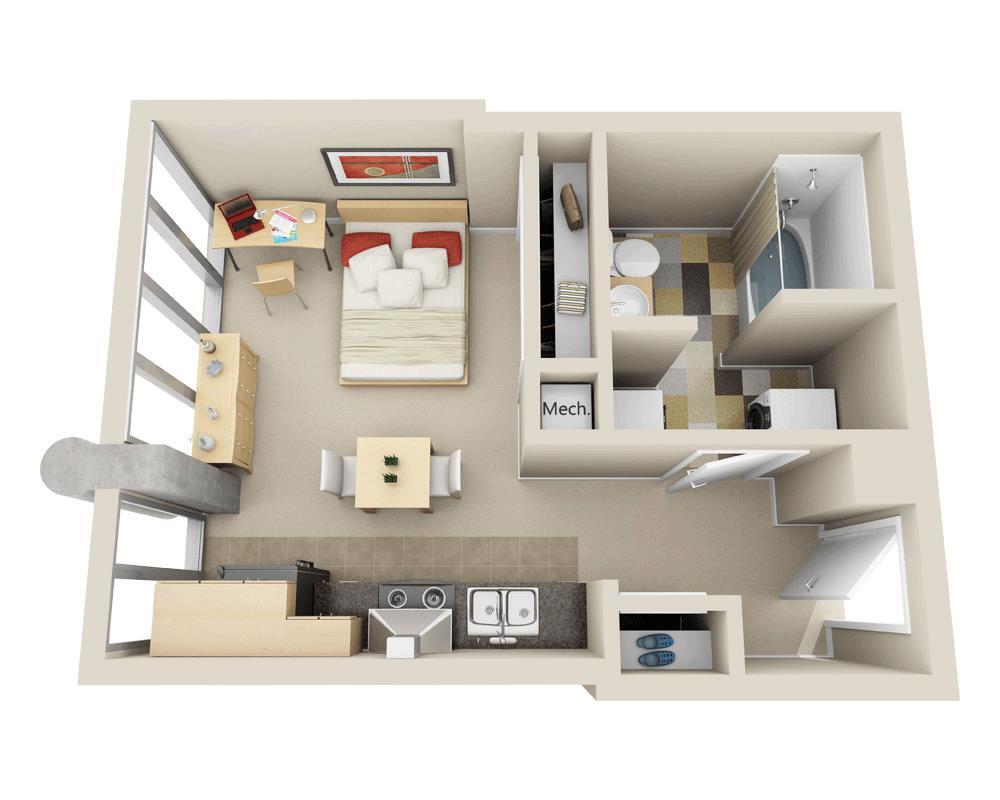 Floor Plan - Midrise E1D