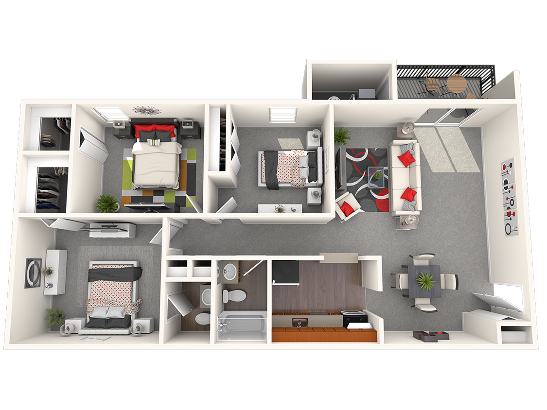 Floor Plan - 3 Bed 1.5 Bath