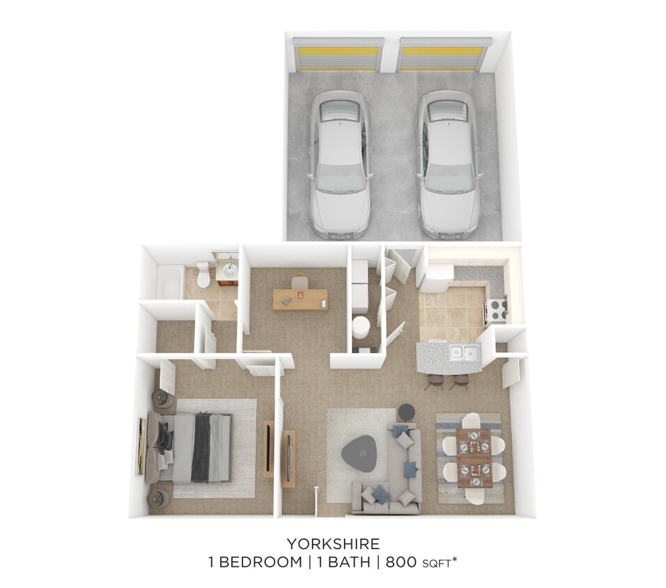Floor Plan - One Bedroom- Yorkshire