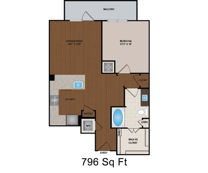 Floor Plan - 796 - 972 Sq Ft