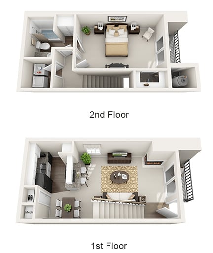 Floor Plan - 1 Bedroom 1 Bathroom La Vista