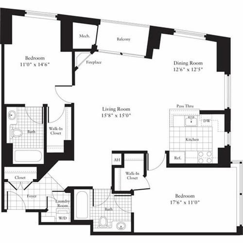 Floor Plan - 2 Bedrooms I