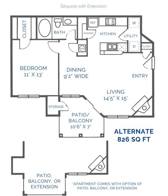 Floor Plan - Sequoia w Extension