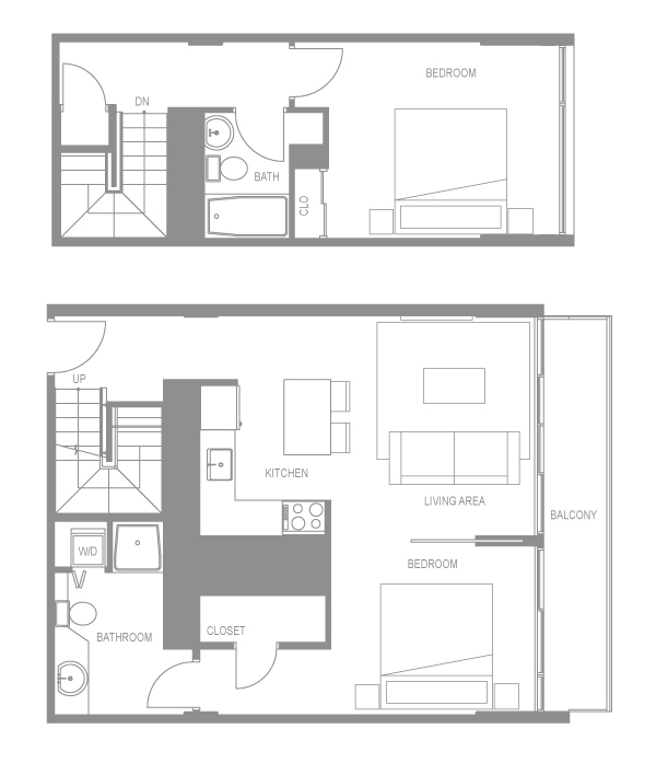 Floor Plan - Navona Two Bedroom Up D