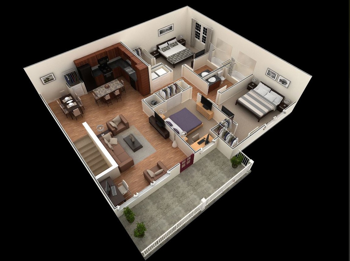 Floor Plan - 3 BR Grand Overlook