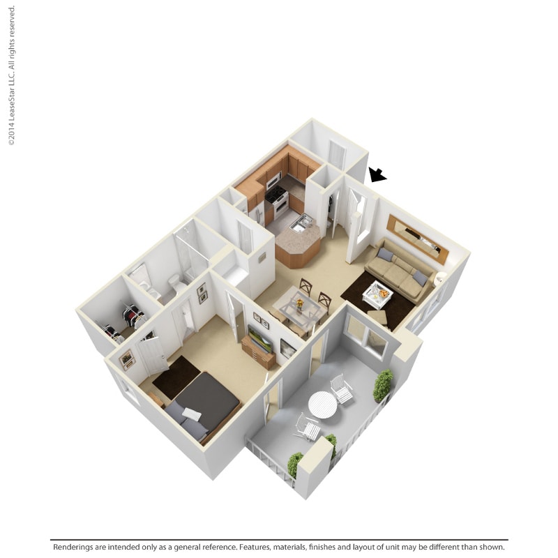 Floor Plan - 1 Bedroom - A4