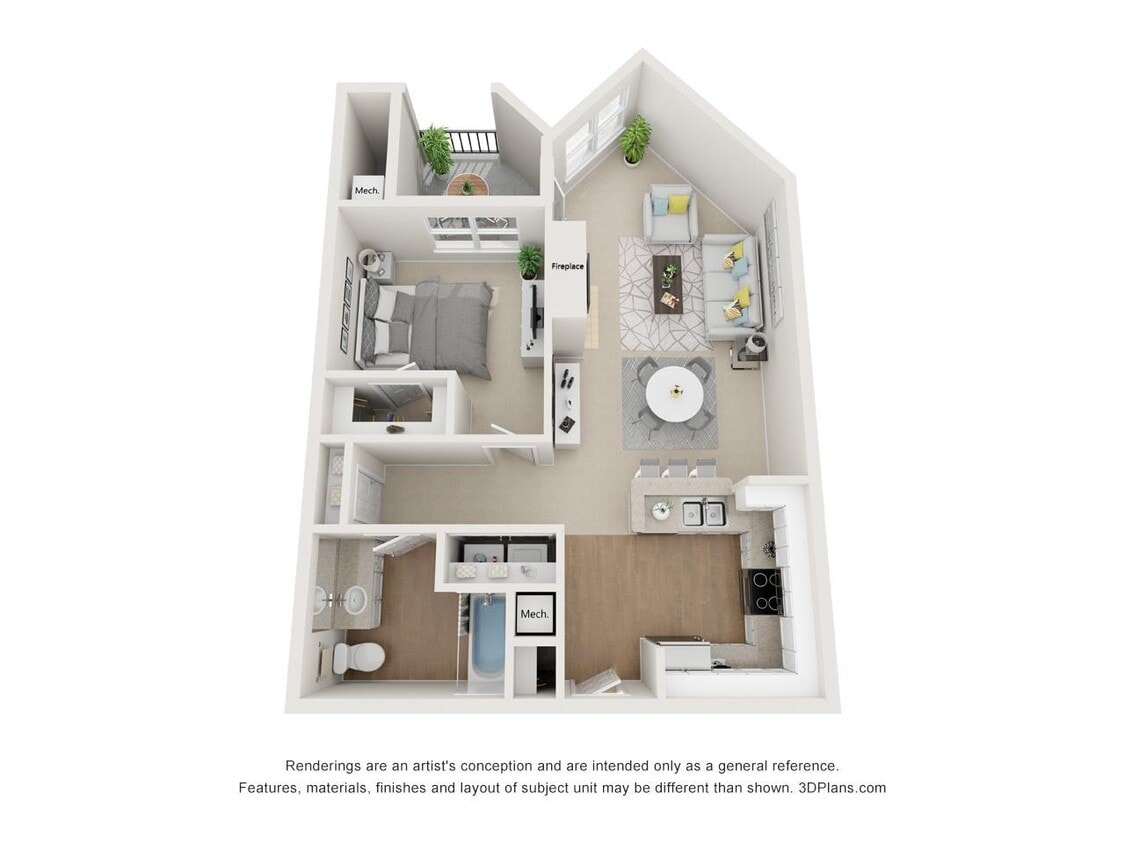 Floor Plan - Newbury 1B1B