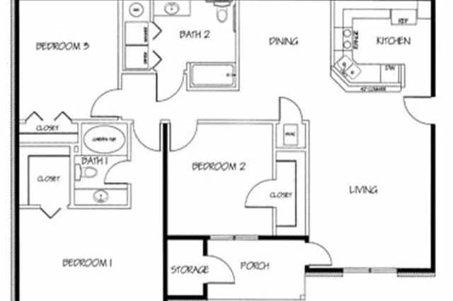 The Kingsbridge - Kingsbridge- 3 BR 2 BATH
