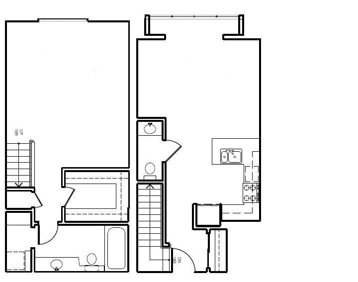 Floor Plan - Two Bedroom Townhome 4