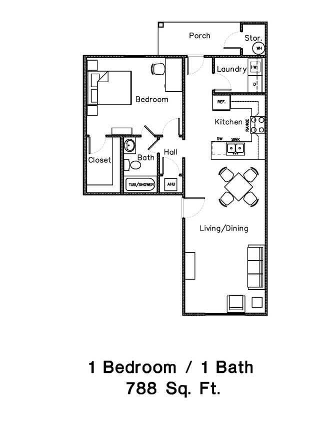Floor Plan - One Bedroom