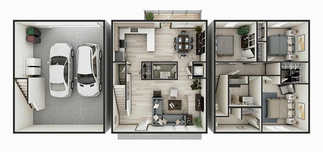 Floor Plan - Cherokee with 2 Car Garage