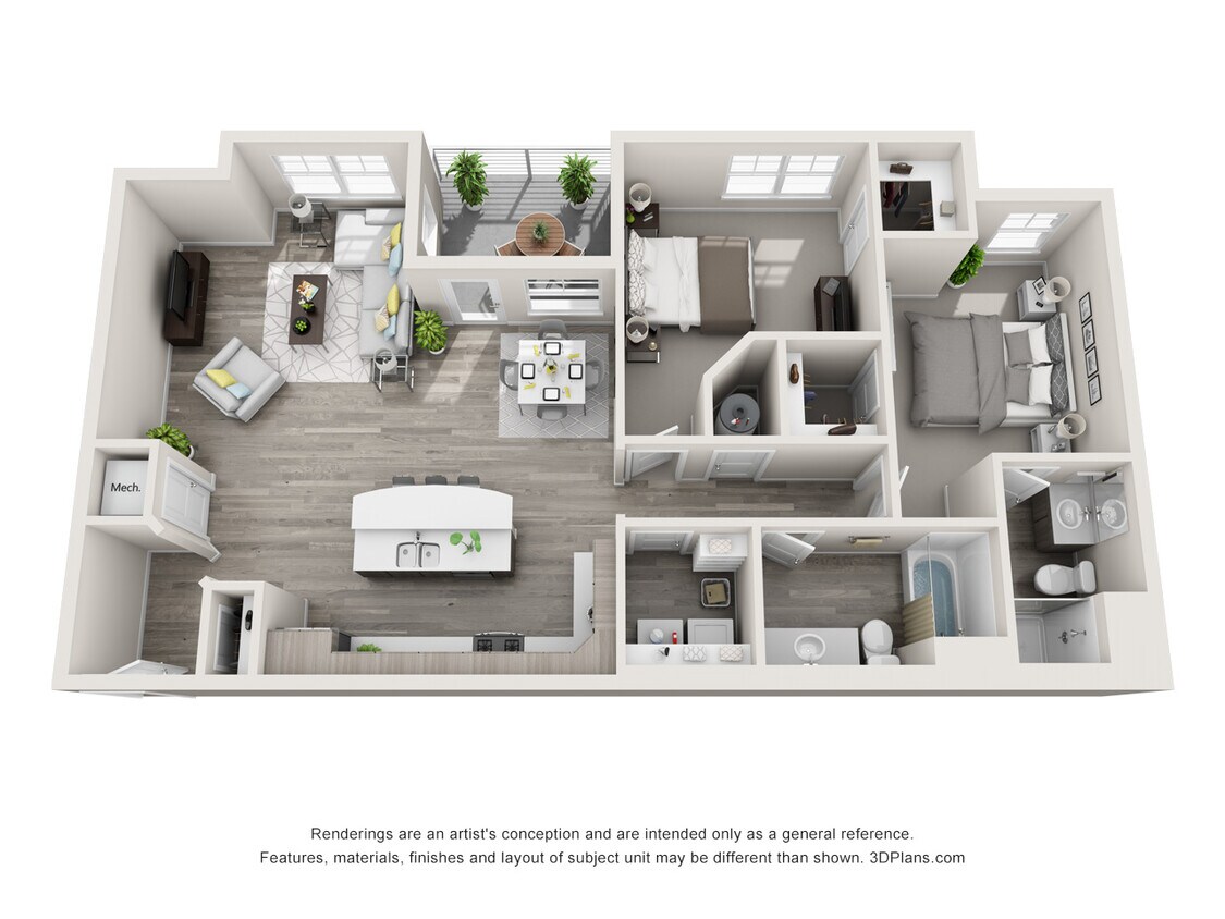 Floor Plan - 2x2 E