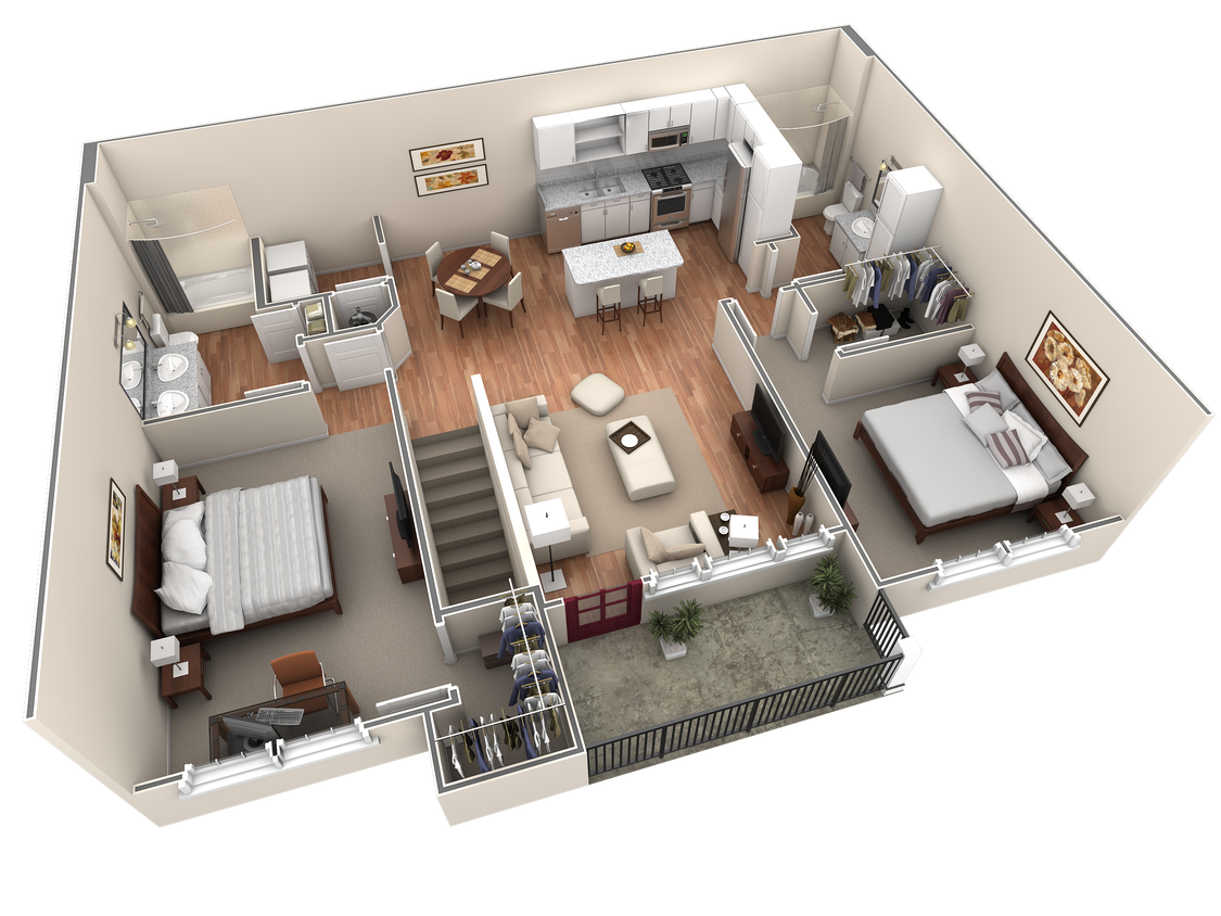Floor Plan - 2 BR Grand Overlook