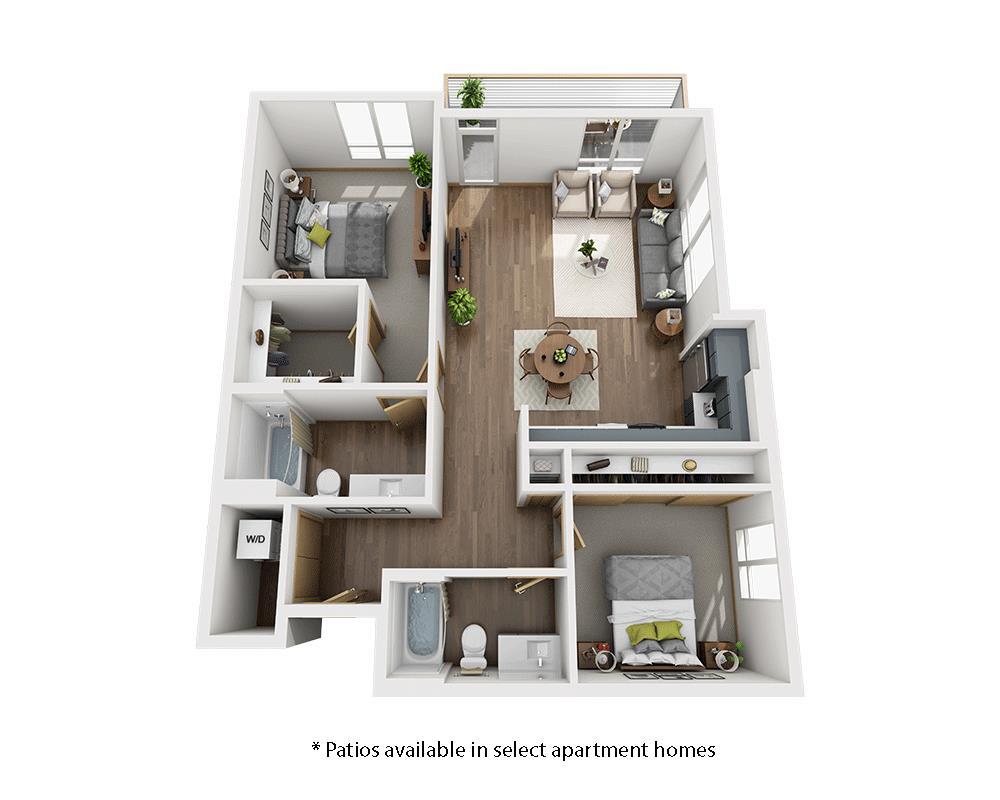 Floor Plan - Two Bedroom B2A-MMR