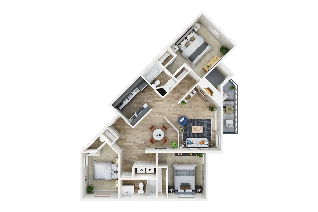 Floor Plan - 3 BDRM, 2 BTH S