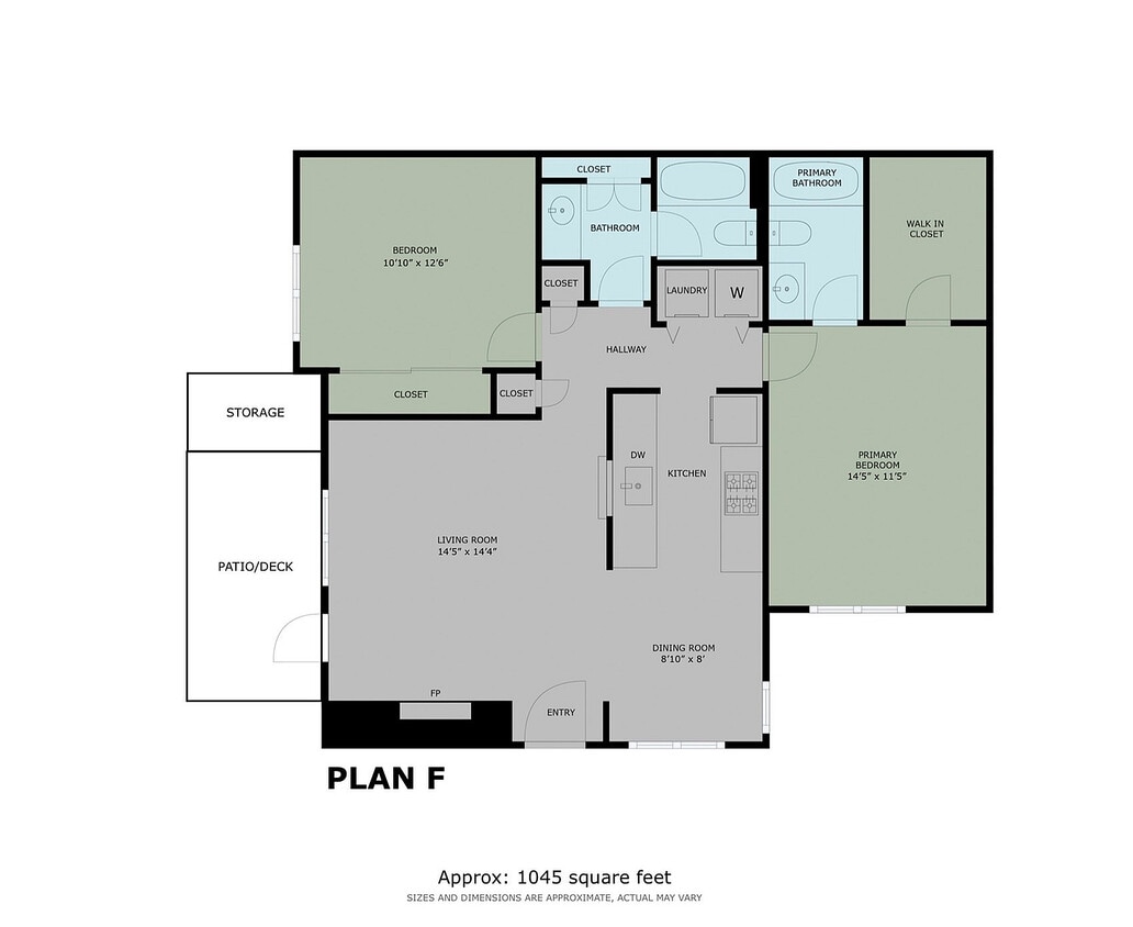 2 Bed/2 Bath - Plan F