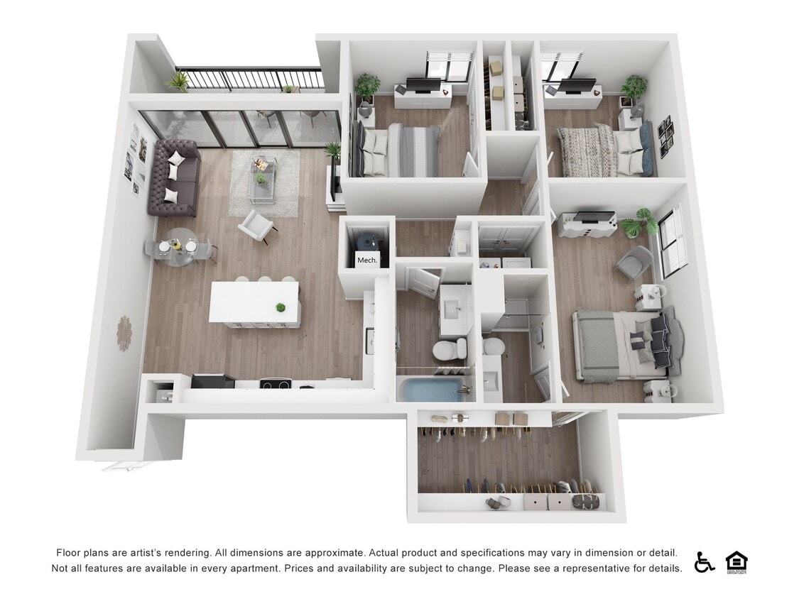 Floor Plan - 3 Bedroom 2 Bathroom B