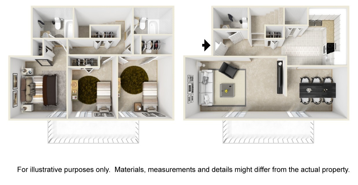 Floor Plan - 3 Bedroom 2.5 Bathroom