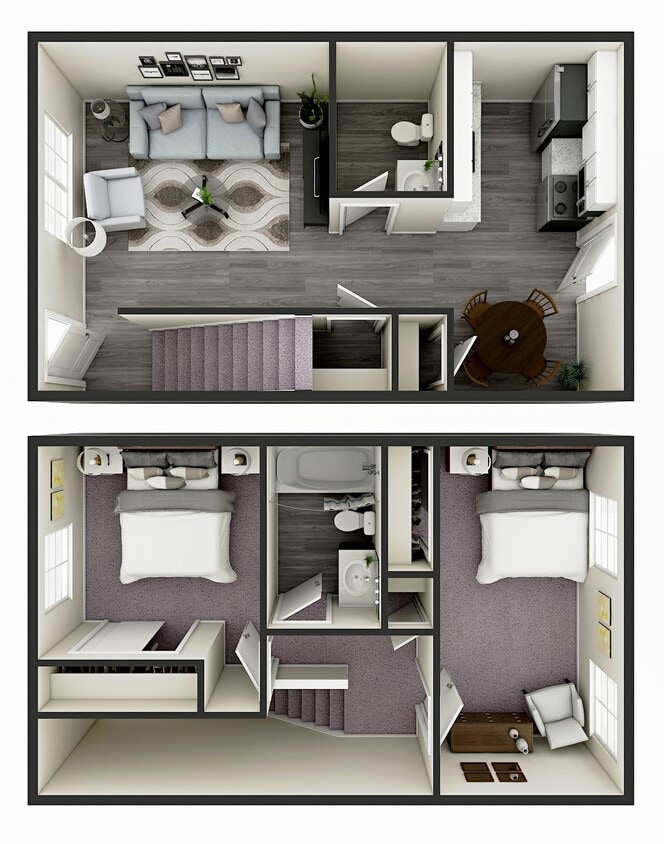 Floor Plan - 2BR 1.5B Gold
