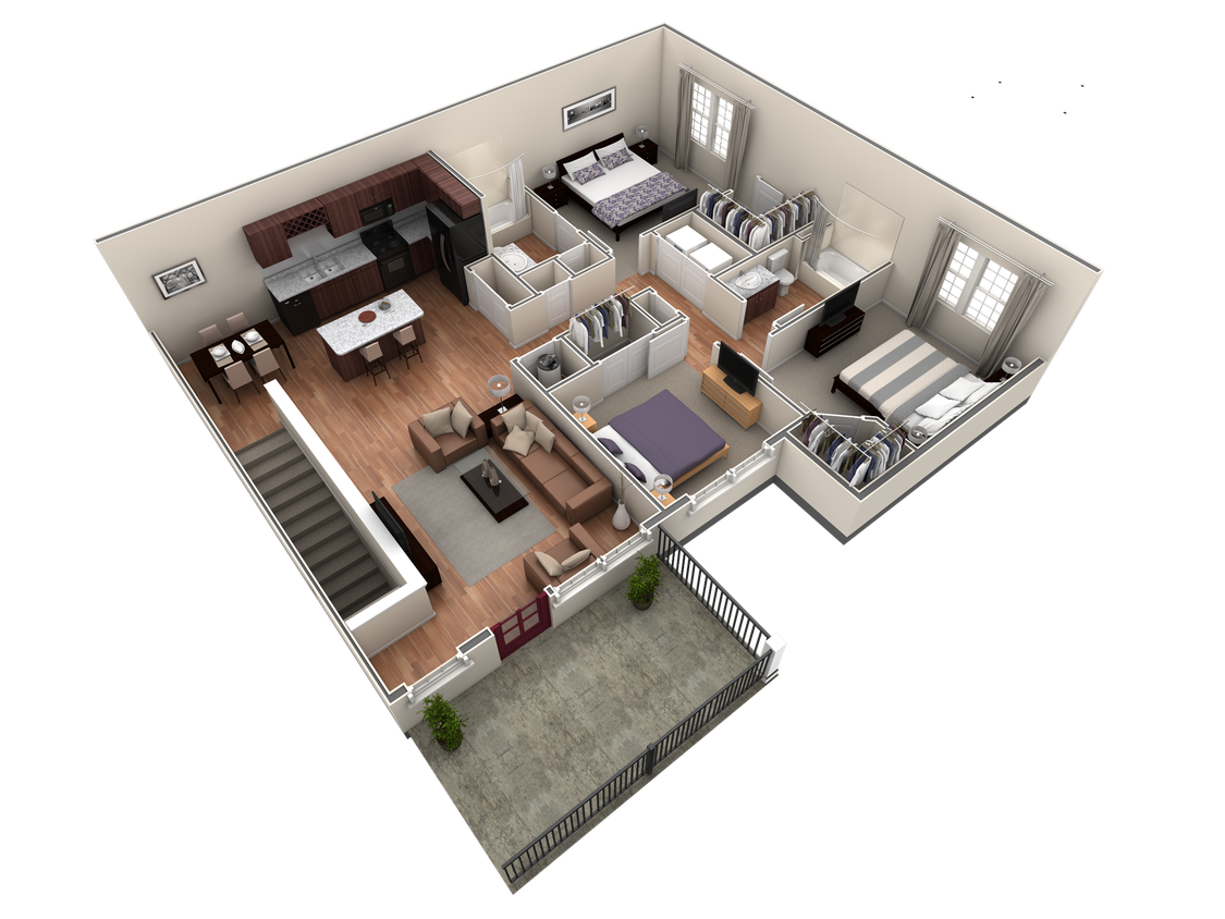 Floor Plan - 3 BR Grand Overlook