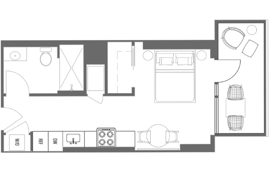 Floor Plan - S2 Studio Apartment