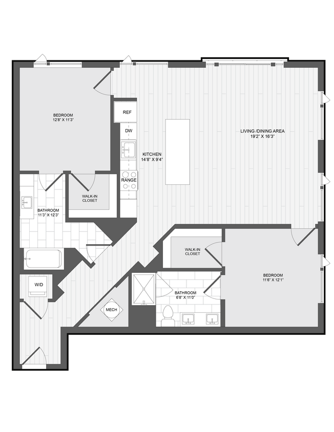 Floor Plan - 2 Bed2 Bath-2I