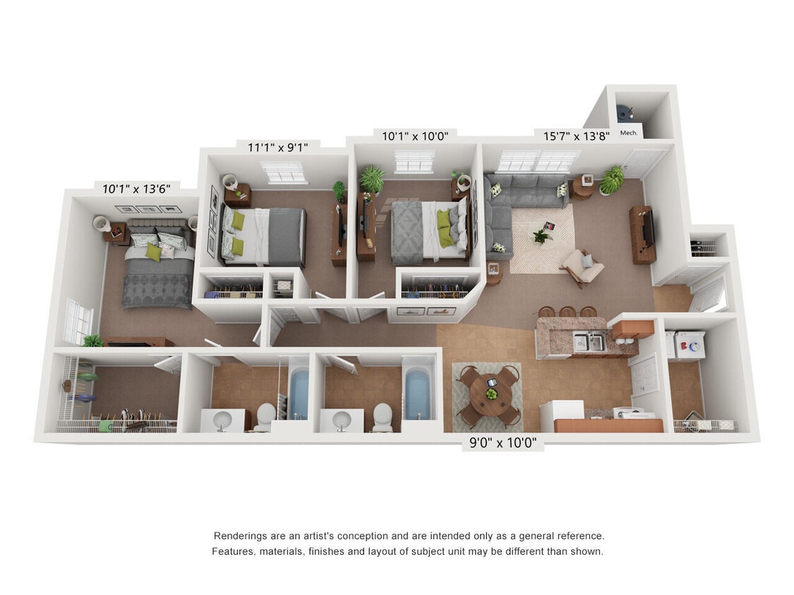 Floor Plan - Elm *Newly Renovated Homes