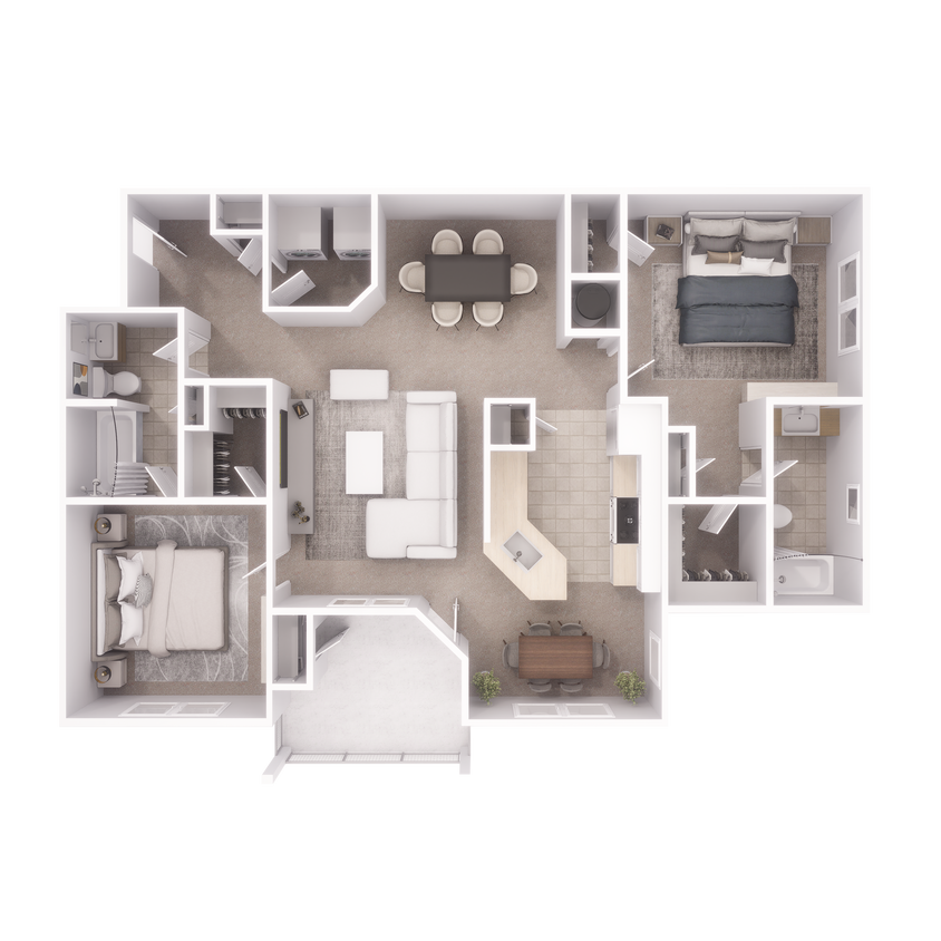Floor Plan - 2 Bed/ 2 Bath