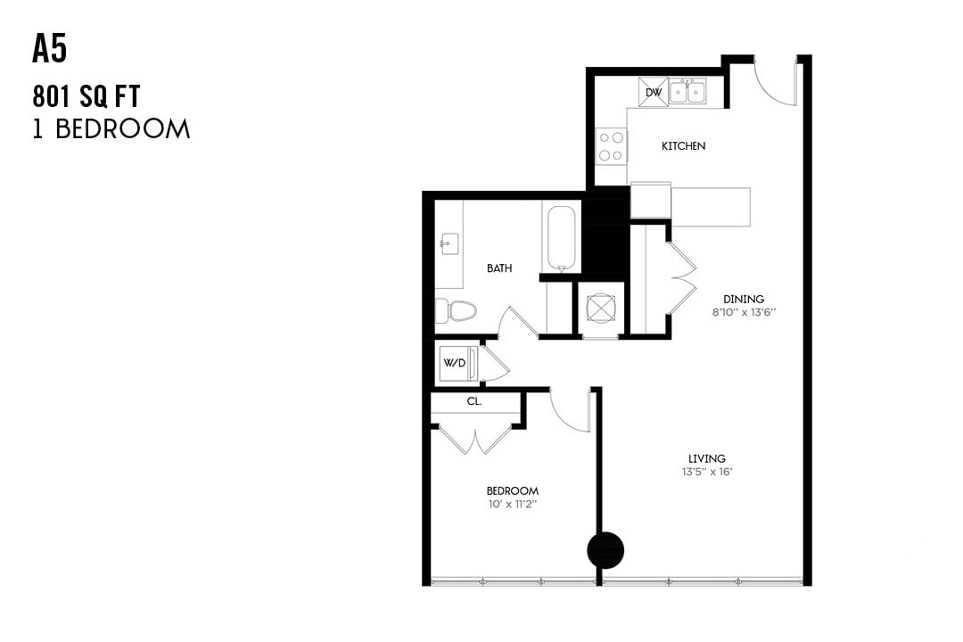 Floor Plan - One Bedroom A5