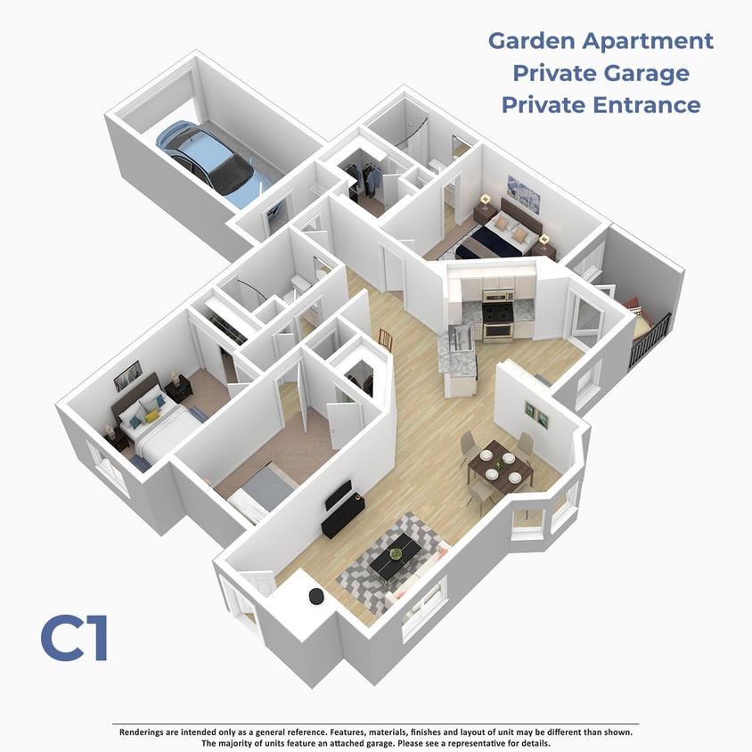 Floor Plan - C1 w/attached garage