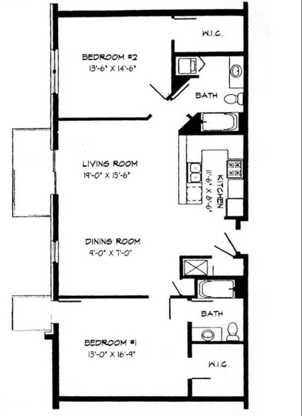 2 Bed / 2 Bath - 1,275 SF - 2 Bed / 2 Bath - 1,275 SF