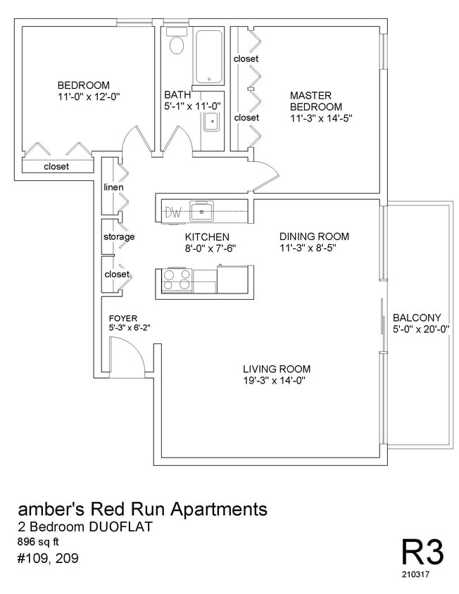 Floor Plan - 2 Bedroom