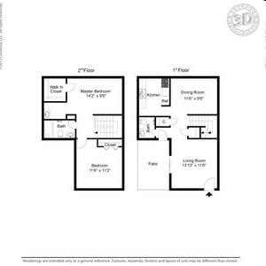 2BR/1.5BA - The Belmont