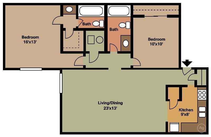 Floor Plan - 2 Bedroom