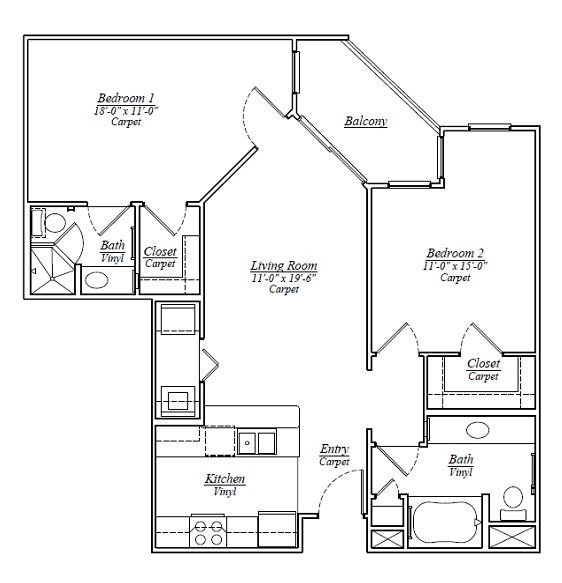 Floor Plan - B5 Two Bedroom