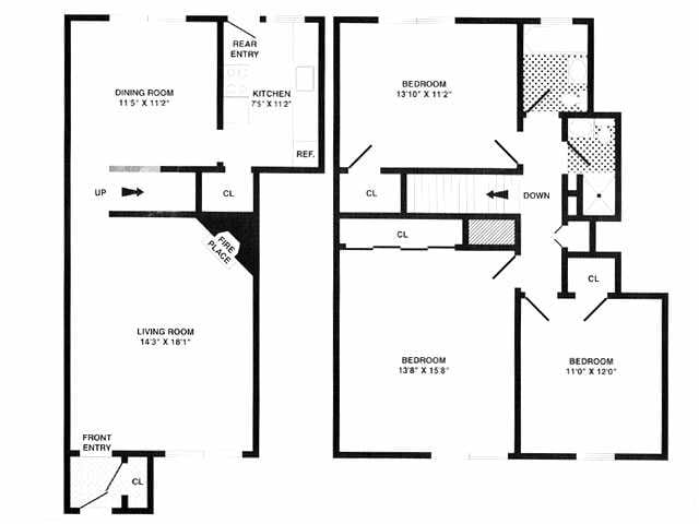3BR/2BA - TH Fireplac - 3 Bedroom/2 Bath - TH Fireplac