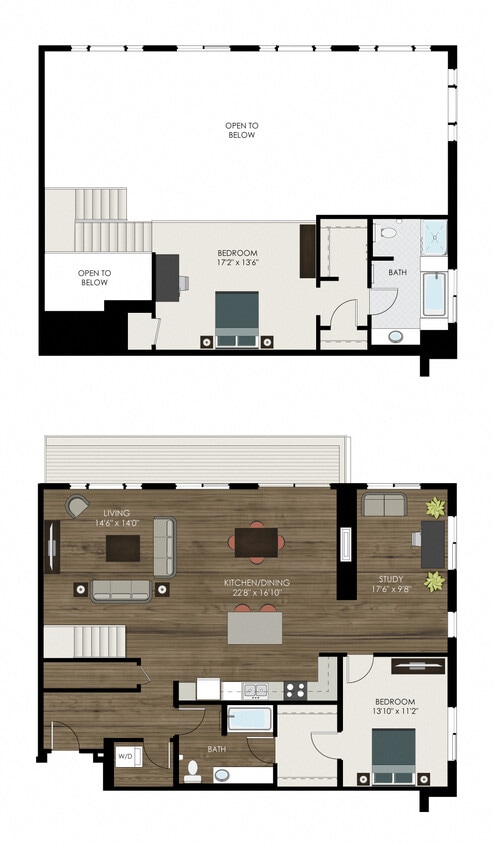 Floor Plan - The Penthouse Loft