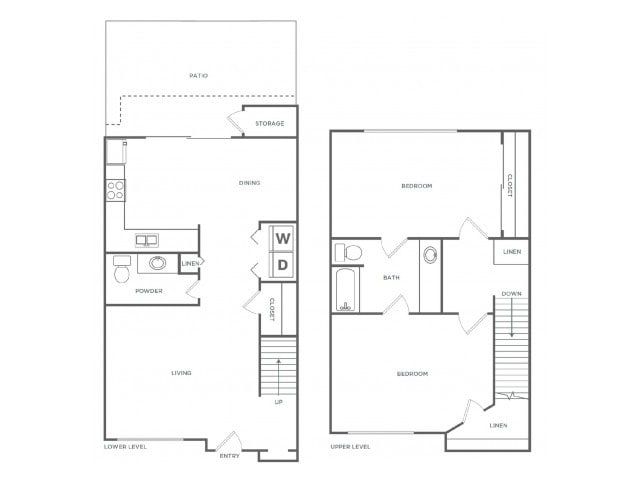 Two Bedroom One and Half Bath - 2x1.51120 Sophisticated