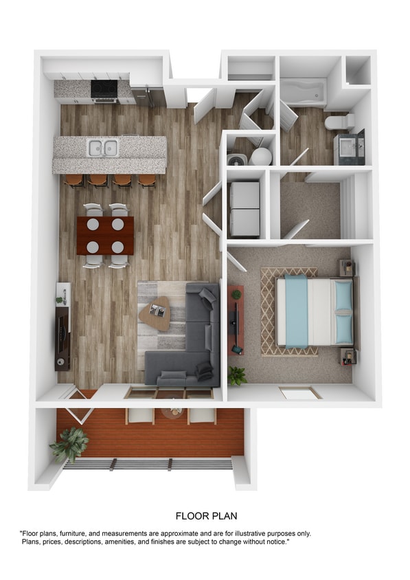 Huckleberry.jpg - A1 Huckleberry - One Bedroom, One Bathroom