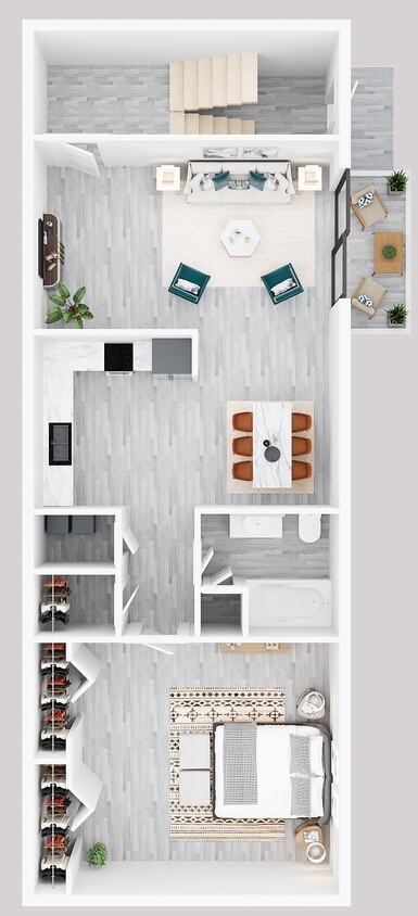 Floor Plan - One Bedroom One Bath