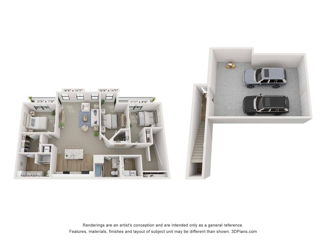 Floor Plan - Paxton - Attached Garage 