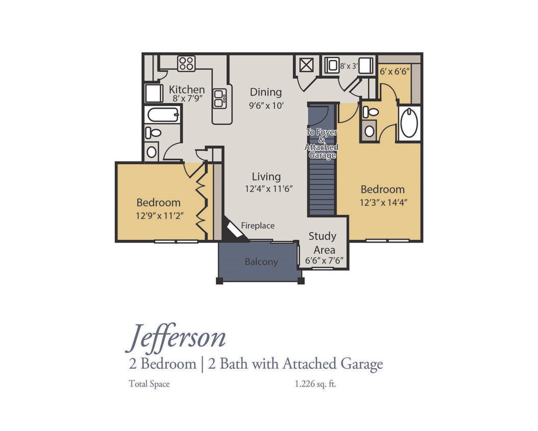 Floor Plan - Jefferson with Garage