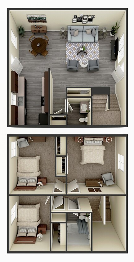Floor Plan - 3BR 1.5B Classic