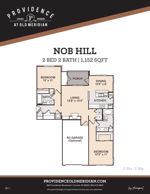 Floor Plan - 2B2B Nobhill - Renovated