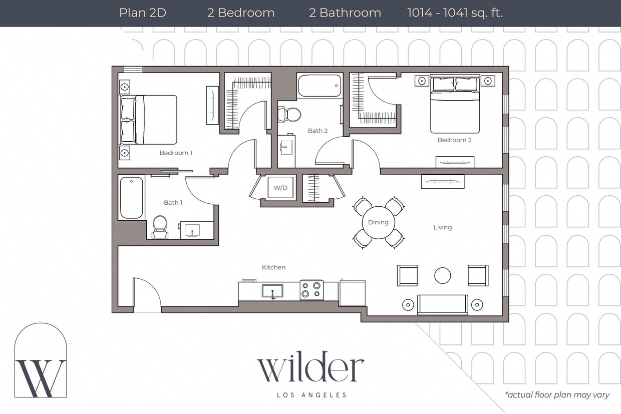 Floor Plan - 2 Bedroom D
