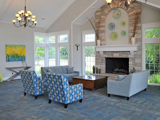 Fireplace Clubhouse Seating - The Springs Apartment Homes