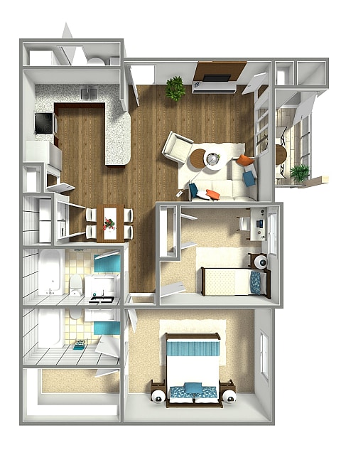 Trump 2 bedroom - Level 1 - 3D Photo - 26127309 - Terrace